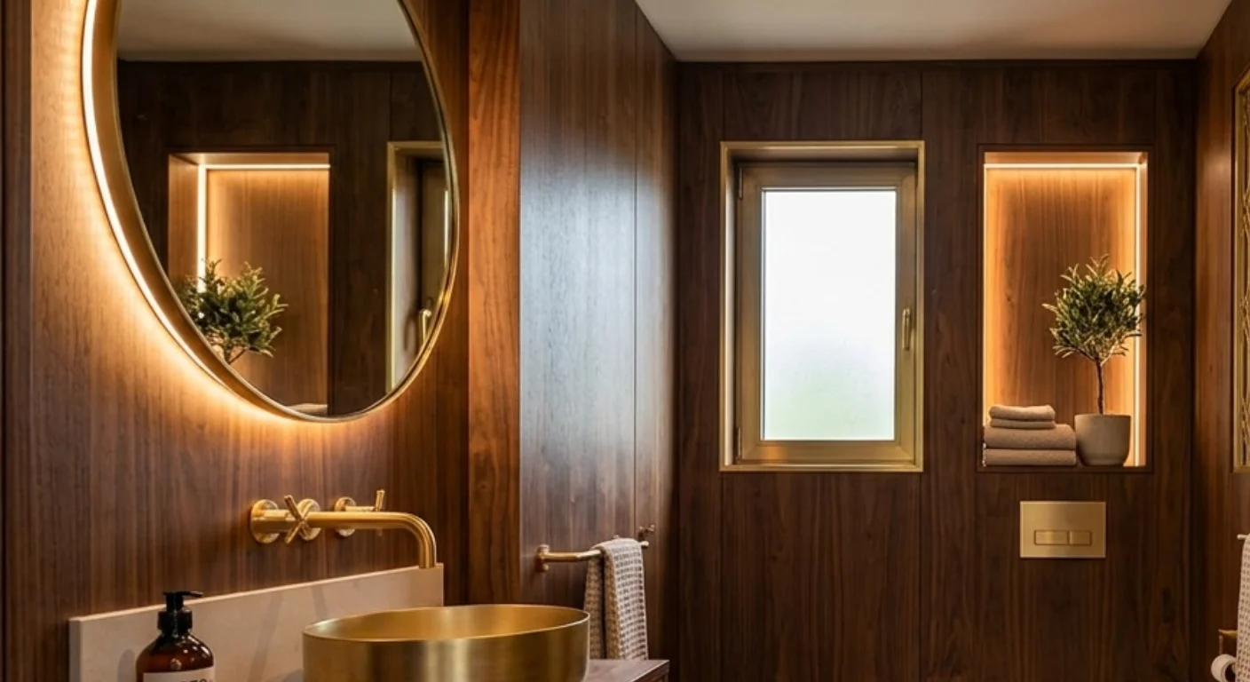Chambre BNB — rain shower detail